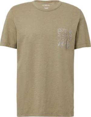 Meliertes T-Shirt aus Baumwollmix mit Artwork