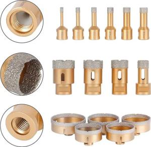 Melko Diamanttrockenbohrer Diamantbohrer Diamantbohrkrone M14 Nass+Trocken 6-120 mm Fliesenbohrer, Ø 6 mm, Stück, durch schräges Ansetzen, wird keine zusätzliche Anbohrhilfe benötigt