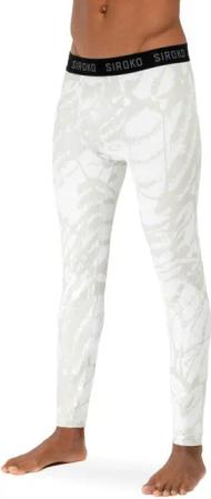 Men Winter sports thermal base layer pants Foggy White