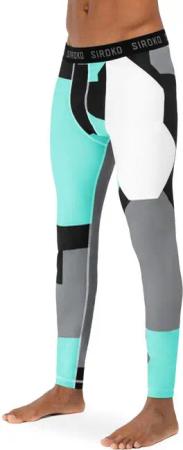 Men Winter sports thermal base layer pants Highlights Turquoise