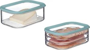 Mepal Vorratsdose Käse- und Wurstdosen-Set Meat and Cheese Nordic Green, Styrol-Acrylnitril (SAN), Polyethylen (PE)