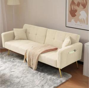 Merax Schlafsofa, mit Bettfunktion, Bettsofa, Klappsofa, Gästebett