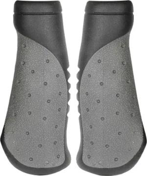 Messingschlager Griffe ERGOGEL D2, Velo, Paar 135/135mm, schwarz-grau