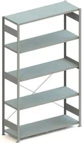 Meta Steckregal Grundregal S3 CLIP 200 GR 2500 x 1700 x 600 mm lichtgrau + 5 Böden