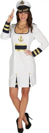 Metamorph Kostüm Kapitänin Kostümkleid, Weißes Kapitänskleid für Damen