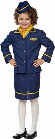 Metamorph Kostüm Stewardess Uniform für Kinder, Anziehen und abheben: Nachwuchs fürs Bordpersonal