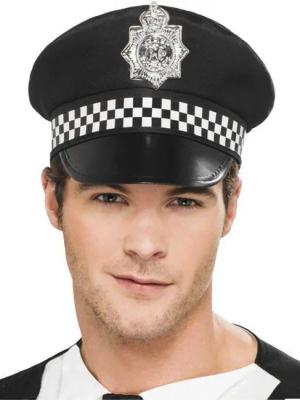 Metamorph Polizei-Kostüm Britische Polizeimütze, Typische Kopfbedeckung britischer Polizisten