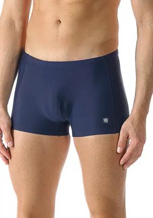 Mey Herren Badeshorty blau Elasthane unifarben