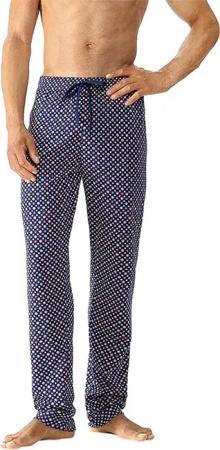 Mey Herren Hose blau Jersey-Baumwolle Gemustert