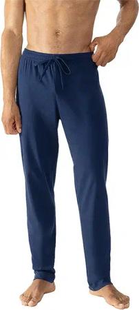 Mey Herren Hose blau Jersey-Baumwolle unifarben