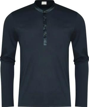 Mey Herren Longsleeve blau Baumwolle & Mix unifarben