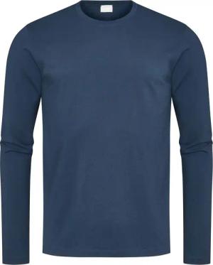 Mey Herren Longsleeve blau Baumwolle & Mix unifarben
