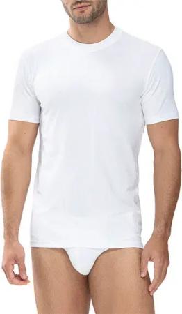 Mey Herren Olympia-Shirt weiß Baumwolle unifarben