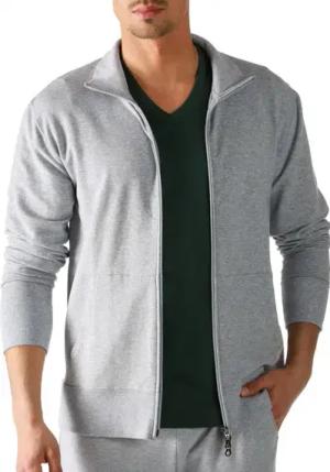 Mey Herren Sweatjacke grau Baumwolle & Mix unifarben