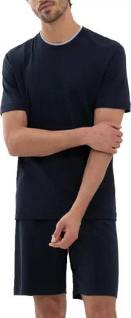 Mey Herren T-Shirt blau Mikrofaser/Funktion unifarben