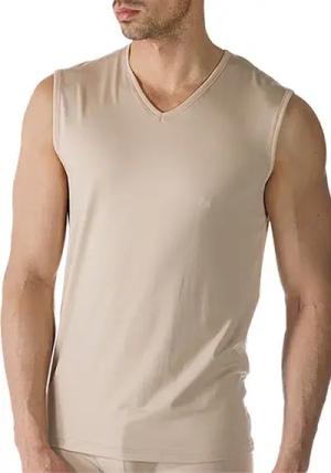 Mey Herren Tanktop beige Baumwolle & Mix unifarben