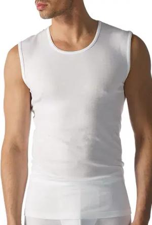 Mey Herren Tanktop weiß Baumwolle unifarben