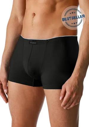 Mey Herren Trunk schwarz Baumwolle unifarben