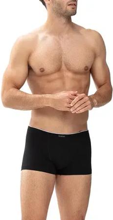 Mey Herren Trunk schwarz Baumwolle unifarben