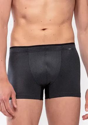 Mey Herren Trunk schwarz Mikrofaser gemustert