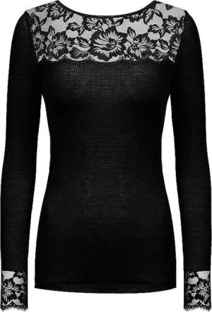 MEY Langarmshirt - Loungeshirt WOOL LOVE schwarz schwarz | XXL/XXXL