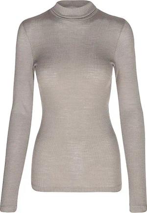 MEY Langarmshirt WOOL LOVE deep taupe hellbraun | XXS/XS