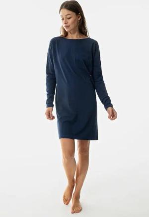 Mey Nachthemd Mey female Nachthemd Serie Tessie Uni Nachthemd (1-tlg) Feminines Nachthemd, Gemustert, Interlock, Baumwolle