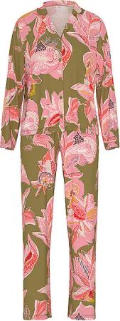 MEY Pyjama FLOWER WHIRL golden fern olive | XL