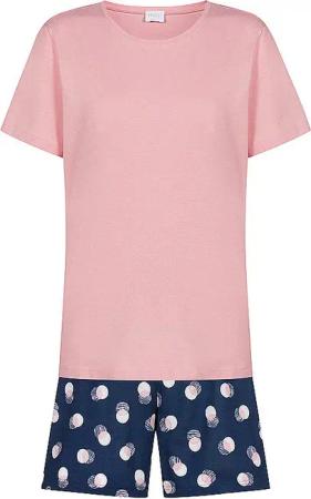 MEY Pyjama SCRIBBLED DOTS dunkelblau | 44