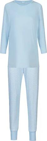 MEY Pyjama SIMPLE STRIPES alice blue hellblau | 48