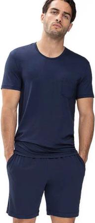 MEY Pyjama T-Shirt JEFFERSON yacht blue dunkelblau | M
