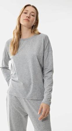 Mey Pyjamaoberteil Damen Serie Yona Unifarben (1-tlg)