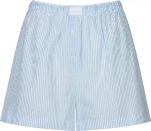 MEY Pyjamashorts COTTON STRIPES powder blue hellblau | S