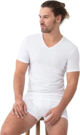 Mey Re:Think Herren Organic Shirt mit V-Ausschnitt aus GOTS Baumwolle
