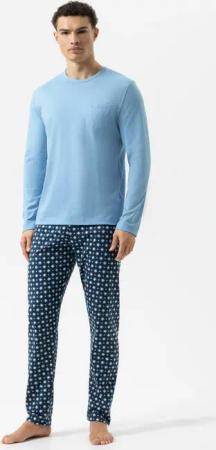 Mey Schlafanzug Serie Classic Blue Tie (2 tlg) Reine Baumwolle, Jersey-Qualität, purer Komfort