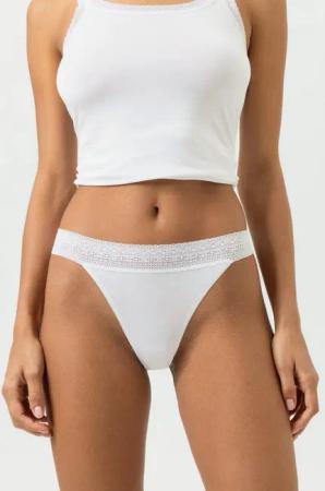 Mey String Mey female String Serie Modal Lace Uni String (1-St., 1) Stilvoller Basic-String, weiches Modal, mit Baumwoll-Zwickel