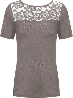 MEY T-Shirt WOOL LOVE deep taupe hellbraun | L/XL