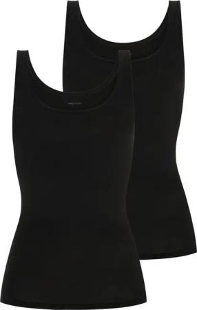 Mey Unterhemd Superfine Organic (2er Pack) breite Träger, tiefer Rundhalsausschnitt, Single Jersey, elastisch