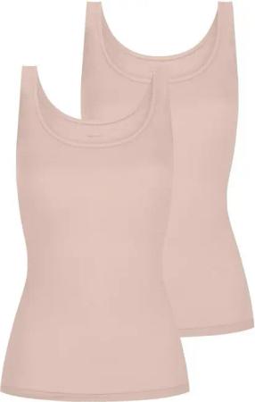 Mey Unterhemd Superfine Organic (2er Pack) breite Träger, tiefer Rundhalsausschnitt, Single Jersey, elastisch