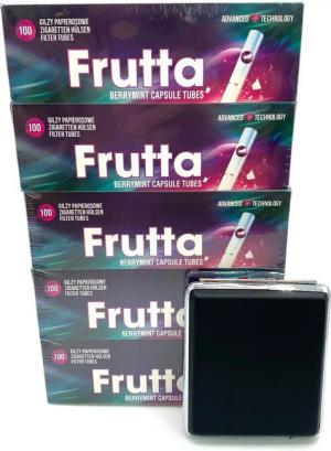 meytrade Aktivkohlefilter Frutta Berry Mint Click 500 Filterhülsen mit Geschmack + Etui