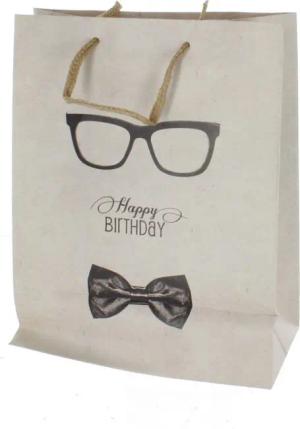 MICA Geschenkbox Geschenktasche Happy Birthday - ca. 17,5 x 9,5 x 22,5 cm