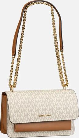 Michael Kors - Claire LG Shoulder MK Sig Vanilla/Acorn - Umhängetasche  ,