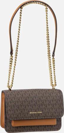 Michael Kors - Claire SM Xbody MK Signature Brown/Acorn - Abendtasche  , 1.5 l