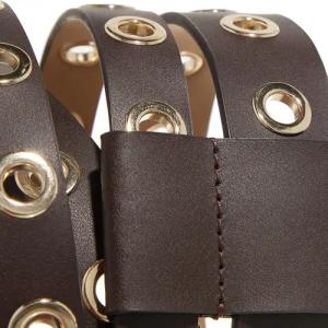 Michael Kors Gürtel - Double Belt Set With Grommets - Gr. XS - in Braun - für Damen