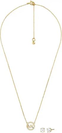 Michael Kors Halskette - 14k Gold-Plated Sterling Silver Necklace Box Set - Gr. unisize - in Gold - für Damen