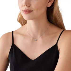 Michael Kors Halskette - Michael Kors Sterling Silver Logo Pendant Necklace - Gr. unisize - in Silber - für Damen