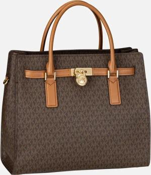 Michael Kors - Hamilton LG Satchel MK SIG Brown/Acorn - Shopper  , 18.4 l