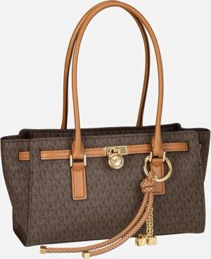 Michael Kors - Hamilton SM EW Shoulder Tote MK SIG Brown/Acorn - Umhängetasche  , 8.8 l