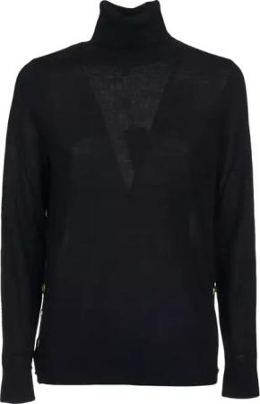 Michael Kors - High Collar Black Sweater - Größe M - black