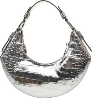 Michael Kors Hobo Bags - Handbag in croco effect - Gr. unisize - in Silber - für Damen